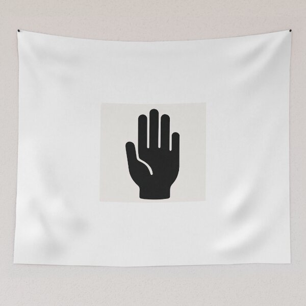 Item preview, Minimal Hand Symbol – Clean Black Palm Icon designed and sold by abdulghaniart.