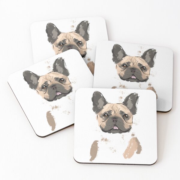 Item preview, Happy French Bulldog portrait designed and sold by Katie Batchelor.