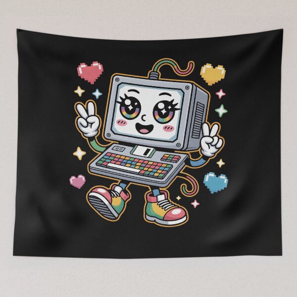 Item preview, Cute Kawaii Computer Character PC Tech For Kids Girls  designed and sold by clothesy7.