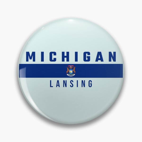Item preview, Michigan Pride: Lansing Capital & State Seal Flag Design designed and sold by mashmosh.