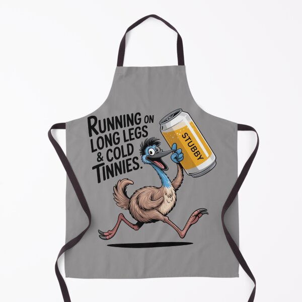 Item preview, Long Legs, Cold Tinnies – Emu Mode Activated: Emu Edition - Funny Emu Animal Drinking T-Shirt designed and sold by Grang Art Artistic Designs.