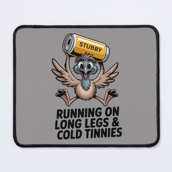 Item preview, Stubby Sprint Champion – Emu Edition: Emu Edition - Funny Emu Animal Drinking T-Shirt designed and sold by Grang Art Artistic Designs.
