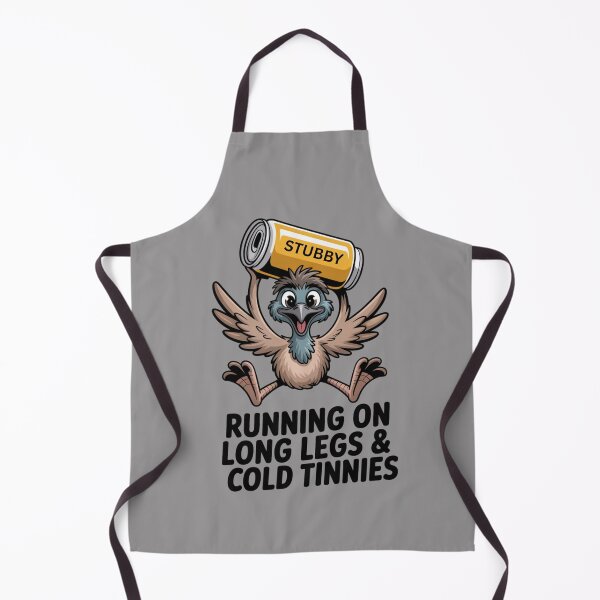 Item preview, Stubby Sprint Champion – Emu Edition: Emu Edition - Funny Emu Animal Drinking T-Shirt designed and sold by Grang Art Artistic Designs.