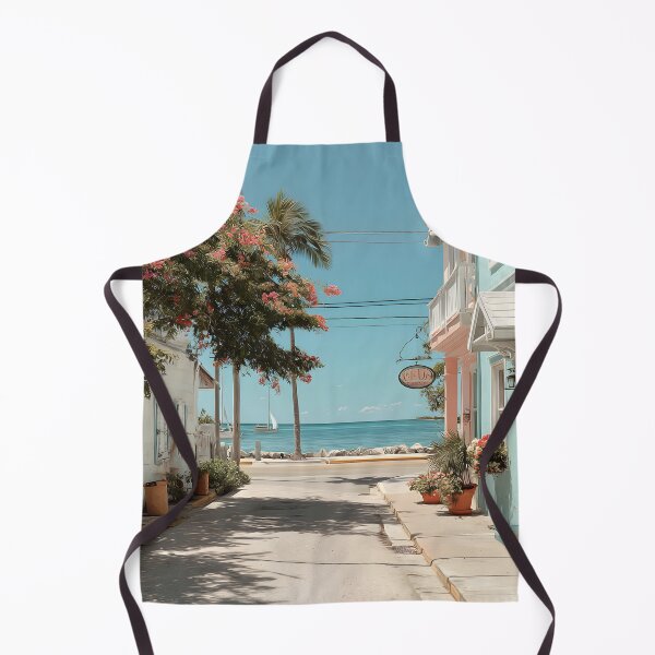 Item preview, Soft Pastel Key West Coastal Street with Ocean Breeze and Palms designed and sold by daila70.