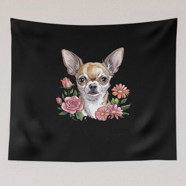 Item preview, Chihuahua Mom Flowers Floral Dog Mom  designed and sold by PowAcademy.