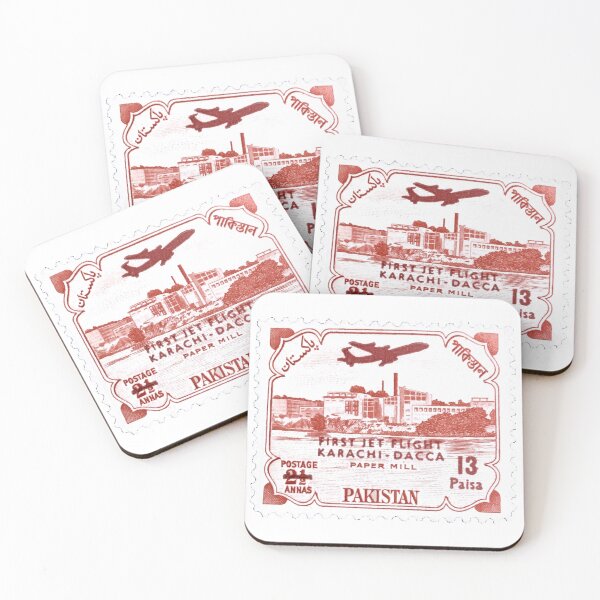 Item preview, Pakistan Karachi Flight Vintage Postage Stamp designed and sold by red-amber65.