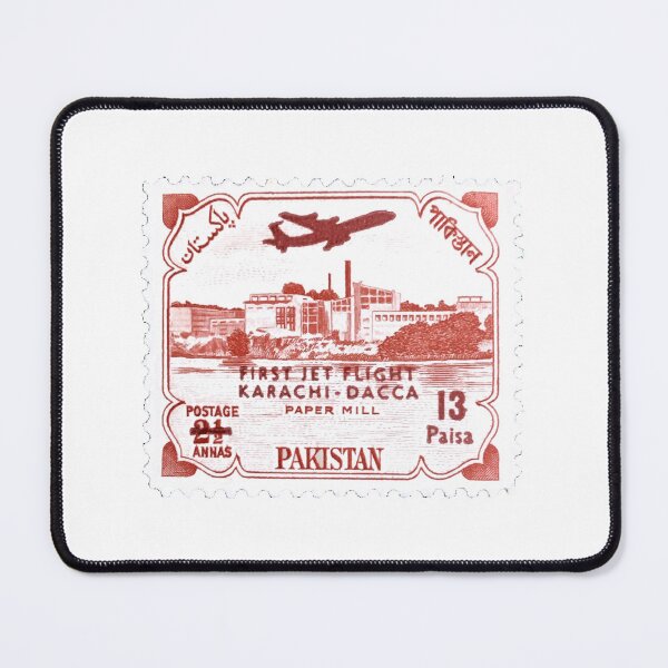 Item preview, Pakistan Karachi Flight Vintage Postage Stamp designed and sold by red-amber65.