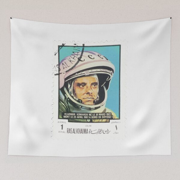 Item preview, CCCP Astronaut Vintage Postage Stamp designed and sold by red-amber65.