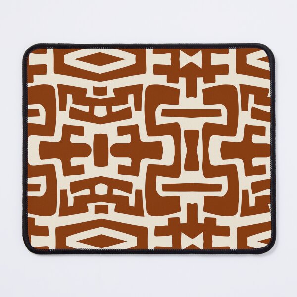 Item preview, Burnt Orange and cream African Style Print designed and sold by Leufia.