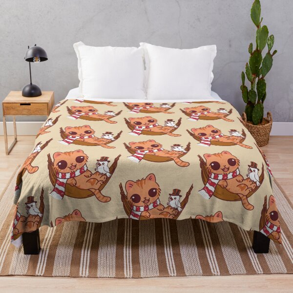 Item preview, Chubby Orange Cat and Fancy Bird in a Cozy Hammock designed and sold by BGMeYou.