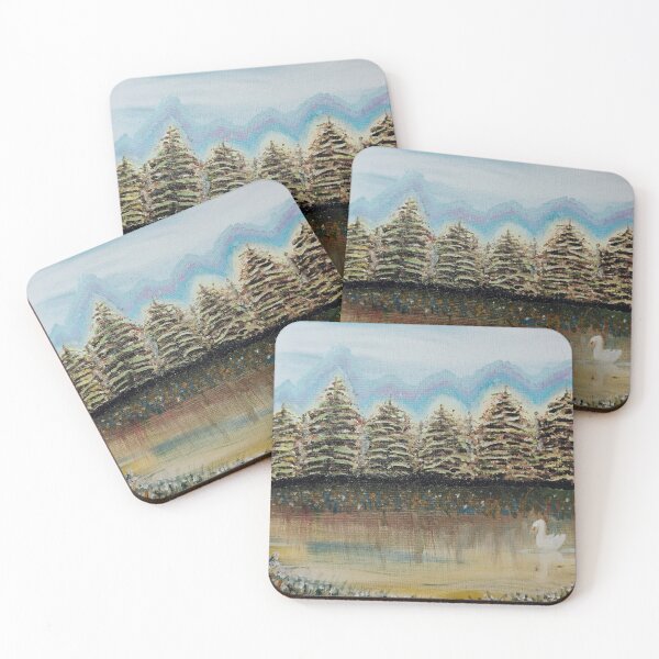 Item preview, Aura Trees on a peaceful pond designed and sold by CathyWilliamsArt.