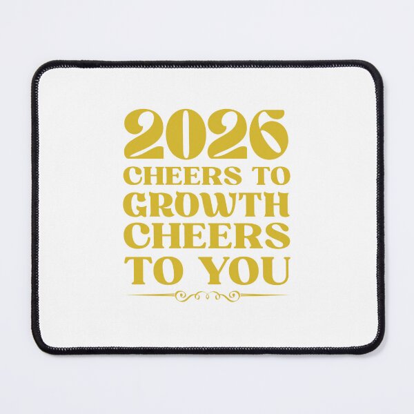 Item preview, 2026 Cheers to Growth, Cheers to You, New Year Typography Design designed and sold by D3Xpert.