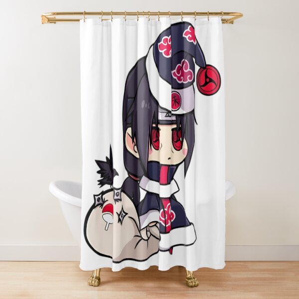 Item preview, itachi-Cute Shadow Ninja Chibi in Dark Robe – Red Eyes Aesthetic Art Padoru designed and sold by Dyan4.