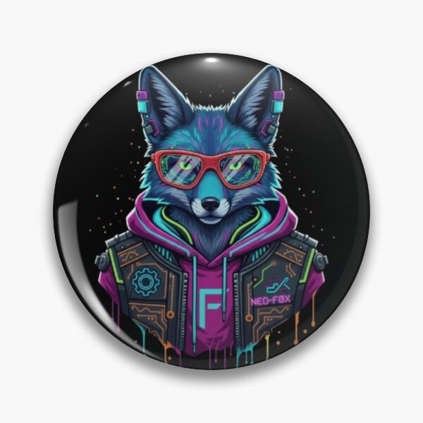 Item preview, Cyberpunk Neo Fox – Futuristic Tech Animal Illustration designed and sold by Dogandesighn.