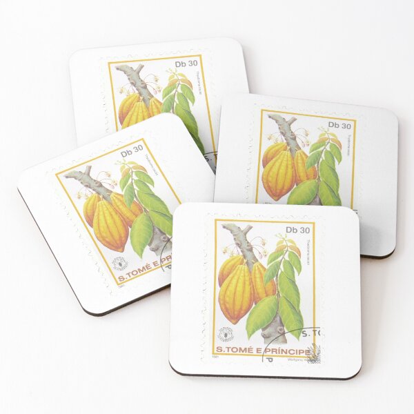 Item preview, S.Tome E Principe Cocoa Vintage Postage Stamp designed and sold by red-amber65.