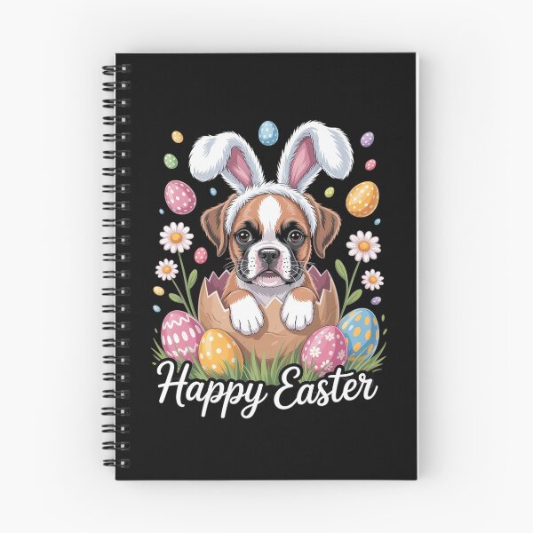 Item preview, Cute Bunny Boxer Dog Floral Easter Eggs Basket Dog Puppy  designed and sold by MythWoot.