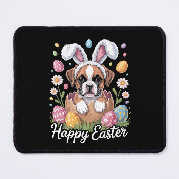 Item preview, Cute Bunny Boxer Dog Floral Easter Eggs Basket Dog Puppy designed and sold by MythWoot.