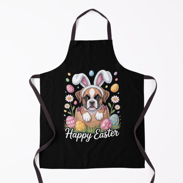 Item preview, Cute Bunny Boxer Dog Floral Easter Eggs Basket Dog Puppy designed and sold by MythWoot.