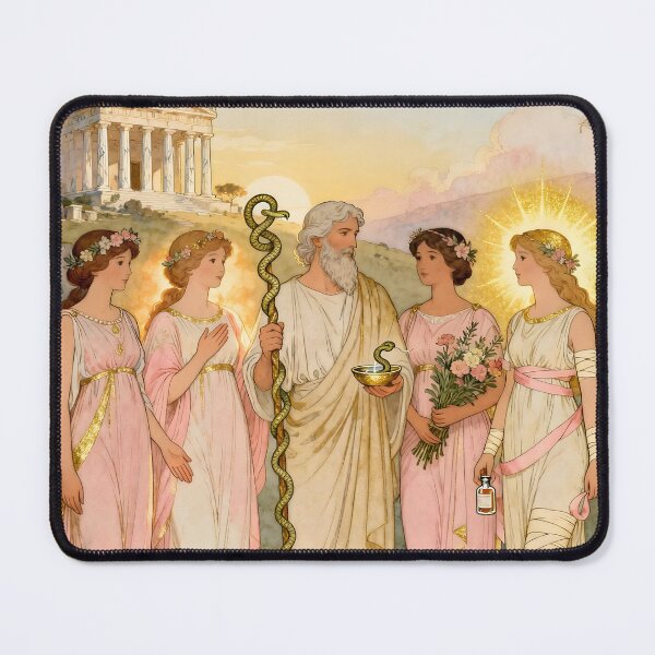Item preview, Asclepius & Epione – Divine Healers of Ancient Greece designed and sold by SoniaSarkali.