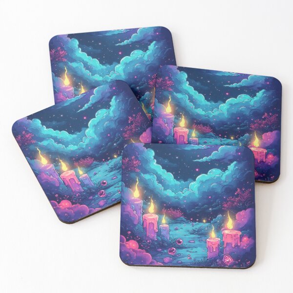 Item preview, Glowing candles under moonlit clouds designed and sold by Mianku | Für das Leben.