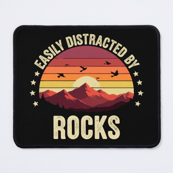 Item preview, Easily distracted by scenic rocky landscapes glowing warmly vintage retro sunset designed and sold by HumansStuck12.