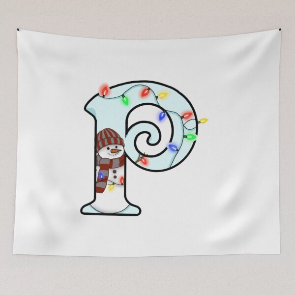 Item preview, Holiday themed letter P designed and sold by Artistkhg.