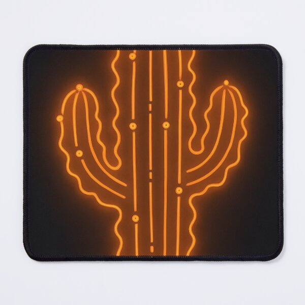 Item preview, Cactus Rib Neon Line Art Poster – Tangerine Dream Glow designed and sold by Artsy-With.