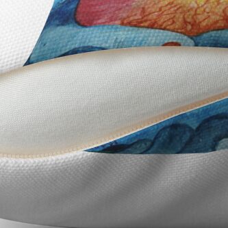 Alternate view of In his hands, cosmos series, watercolor Throw Pillow