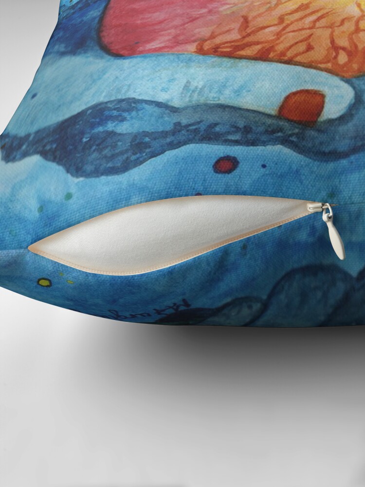 Thumbnail 2 of 4, Pillow, In his hands, cosmos series, watercolor designed and sold by Hueswithheart.