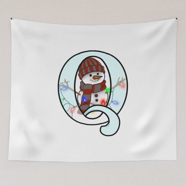 Item preview, Holiday themed letter Q designed and sold by Artistkhg.