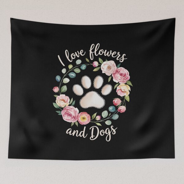 Item preview, Cute Florist Flowers And Dogs Floral  designed and sold by MythWoot.