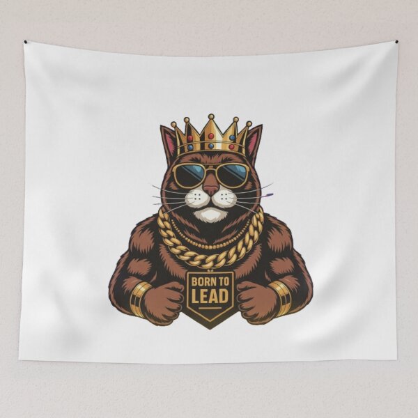 Item preview, Born to Lead King Cat Art designed and sold by Pixostick.