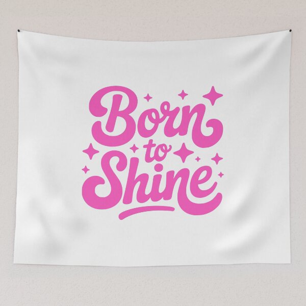 Item preview, Born To Shine! Pink Girly Gift designed and sold by PMCreative.