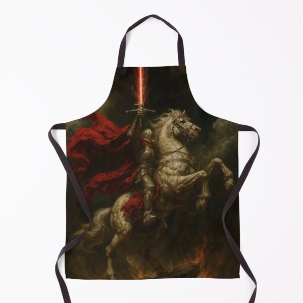 Item preview, Epic Armored Knight on Warhorse – Dark Fantasy Art with Red Sword designed and sold by Visualynx.