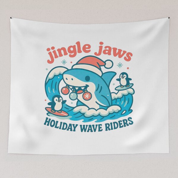 Item preview, Shark Surf Christmas Holiday Crew designed and sold by wesdesignshop.
