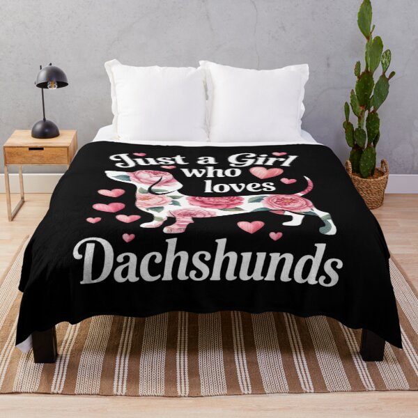 Item preview, Dachshund Just A Girl Who Loves Dachshunds Dog Flower Floral designed and sold by PowAcademy.