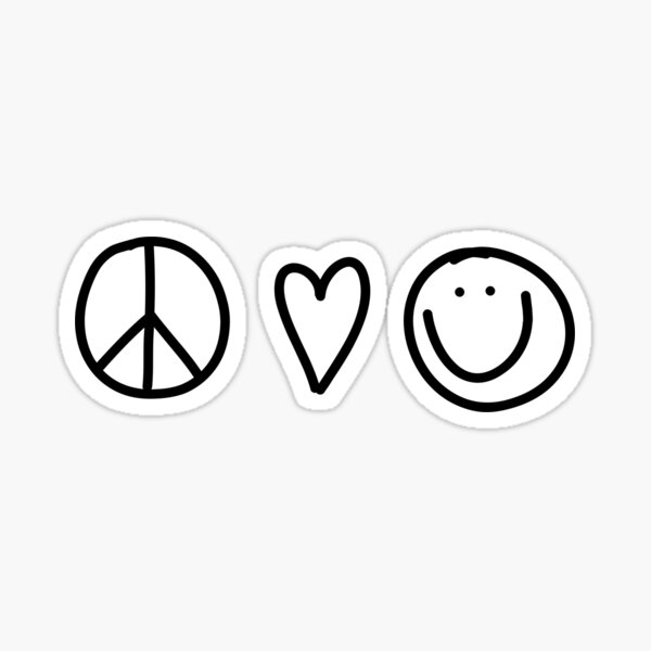 Peace And Love Stickers Redbubble