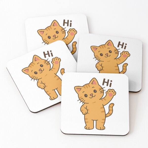 Item preview, Hi There! Playful Cat Waving Hello designed and sold by luckyyouth.