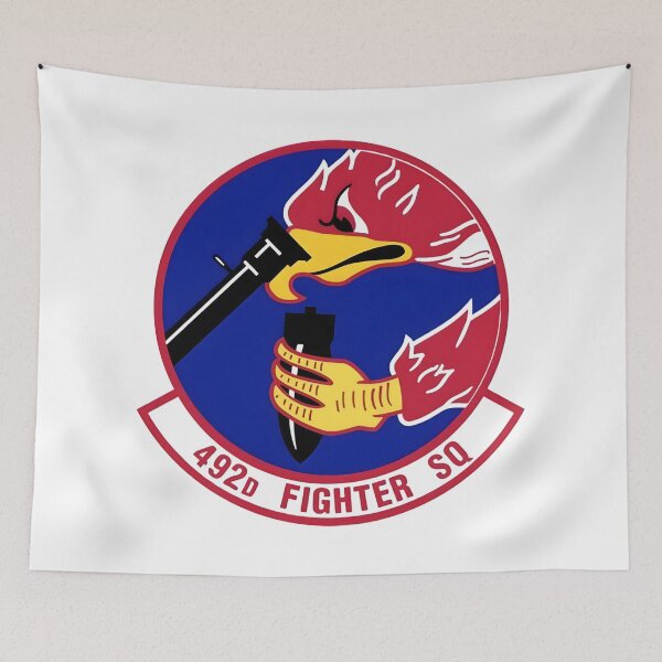Item preview, 492d Fighter Squadron Bird Holding Bomb Emblem designed and sold by CharlieDesings.