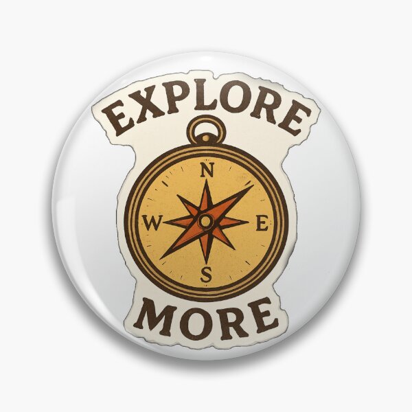 Item preview, Explore More Compass Sticker – Vintage Adventure Travel Design designed and sold by CrimsonFoxArt.