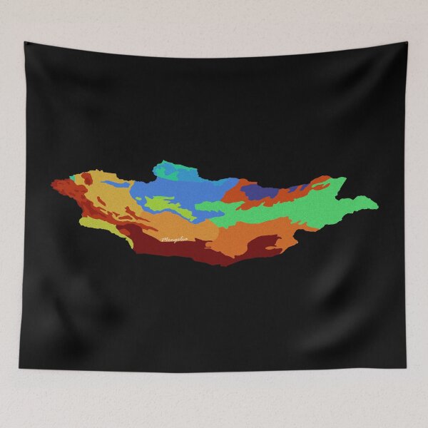 Item preview, Sketching Color Into the Earth - Mongolia designed and sold by AceMaps7.