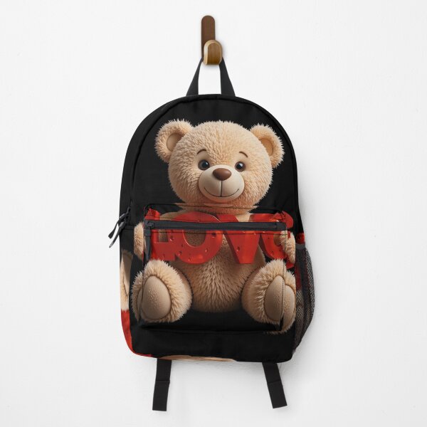 Item preview, Adorable Beige Teddy Bear Hugging Red “LOVE” Letters – Cute and Heartwarming Gift Idea designed and sold by PixelVibe782.