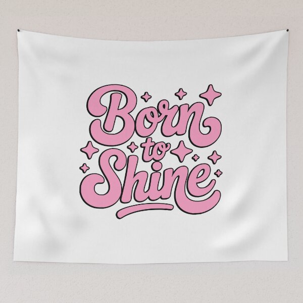Item preview, Born To Shine! Pink Girly Quote designed and sold by PMCreative.
