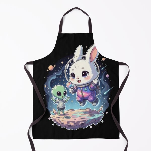 Item preview, Chibi Baby Galaxy Bunny with Alien | Cute Kawaii Space Rabbit | Pastel Chibi Sticker designed and sold by CutePearlStudio.