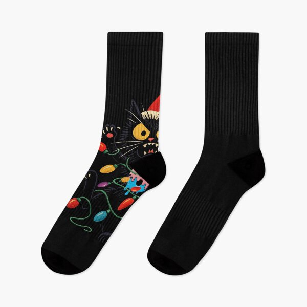 Item preview, 67 Black Cat Santa Hat Christmas Lights Drip for Girls Women Men Kids designed and sold by love3617.