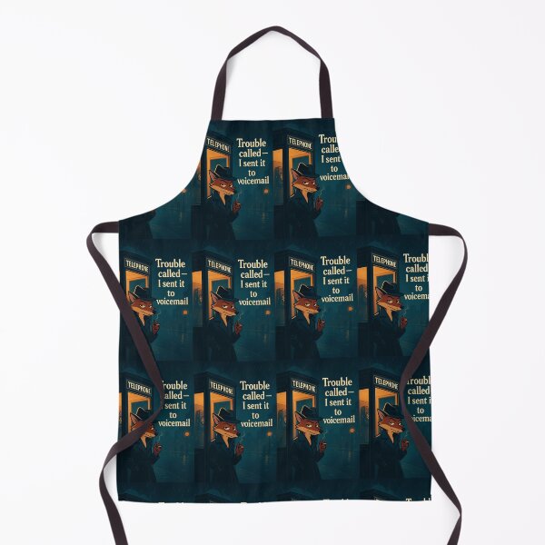 Item preview, Trouble Called — I Sent It to Voicemail | Retro Fox Noir Detective Art designed and sold by WhimsyByPaul.redbubble.com.