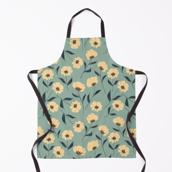 Item preview, Cream Blossoms on Sage Green designed and sold by Petra Lang.