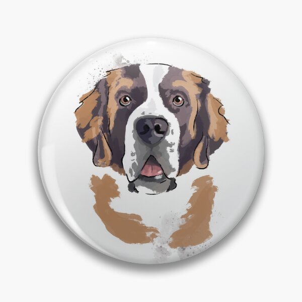 Item preview, Saint Bernard portrait designed and sold by Katie Batchelor.