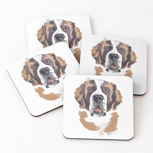Item preview, Saint Bernard portrait designed and sold by Katie Batchelor.