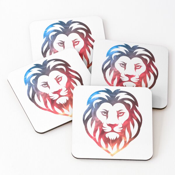 Item preview, Fire & Ice Lion Head – Vibrant Smoky Line Art Animal Design designed and sold by KarimFisal.